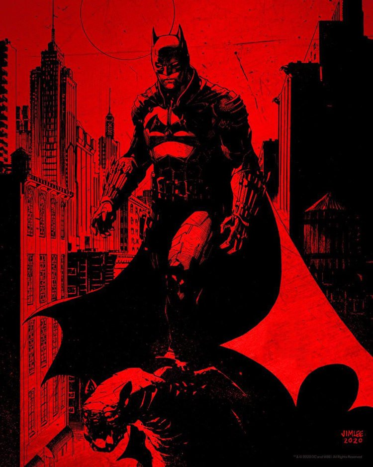 کانسپت آرت قرمز و سیاه فیلم The Batman با بازی رابرت پتینسون