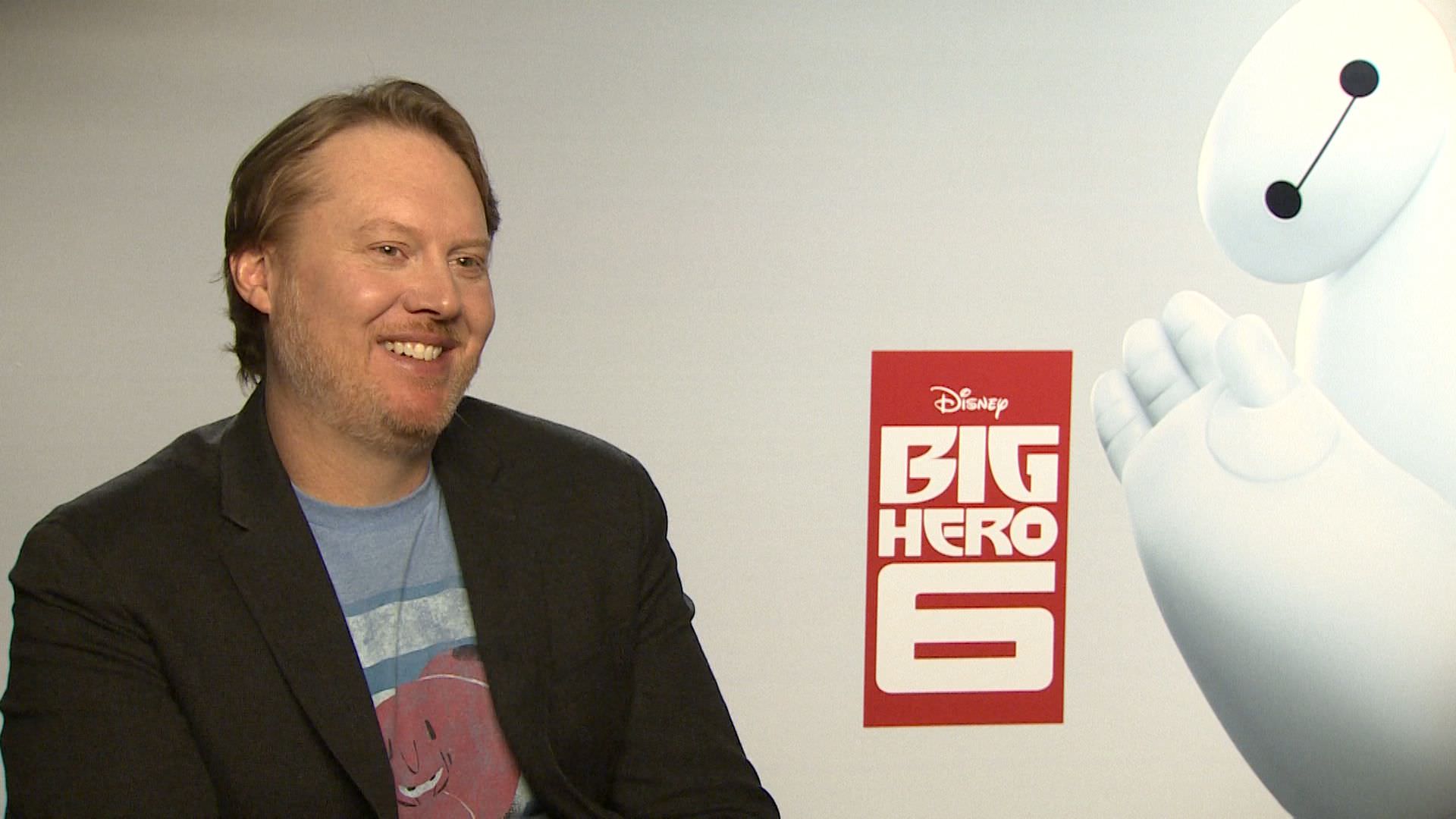 دان هال در کنفرانس خبری انیمیشن Big Hero 6