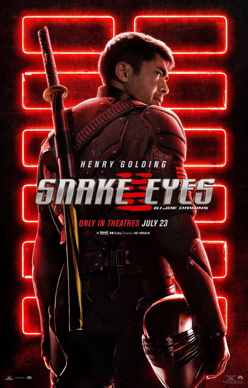 هنری گلدینگ در نقش اسنیک آیز در اولین پوستر فیلم Snake Eyes