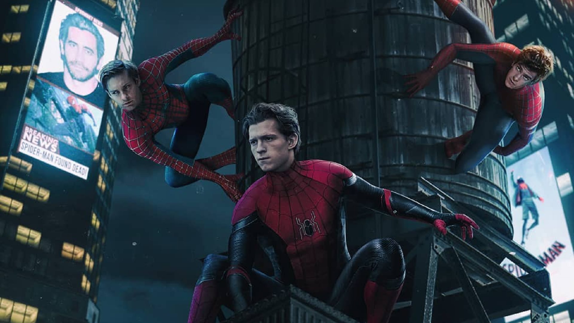 فن آرت اسپایدر ورس با حضور تام هالند، توبی مگوایر و اندرو گارفیلد در فیلم Spider-Man 3