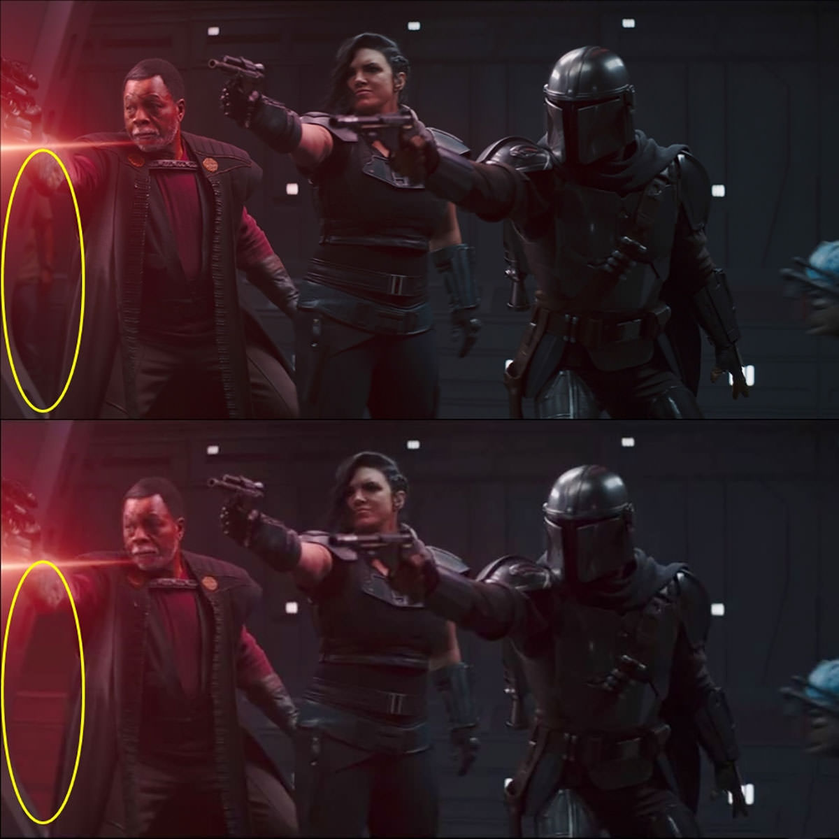 حذف مرد شلوار جین پوش از سریال The Mandalorian